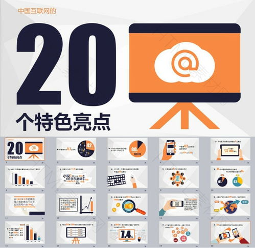 引領(lǐng)未來(lái) 中國(guó)互聯(lián)網(wǎng)20個(gè)高端特色亮點(diǎn)宣講（可編輯精品PPT模板）